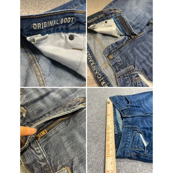 American Eagle original bootcut jeans mens sz 30/30 100% cotton retro Y2K - Picture 9 of 12